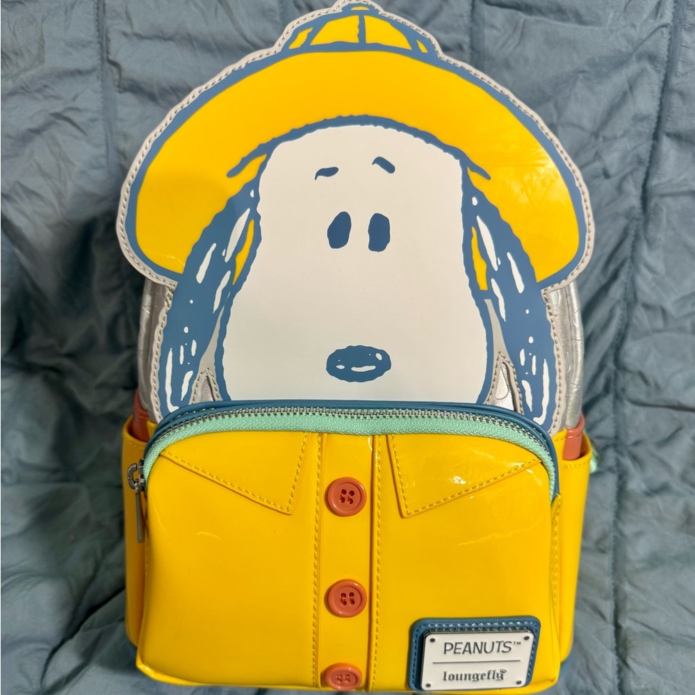 Loungefly Peanuts Snoopy Yellow and Blue Backpack